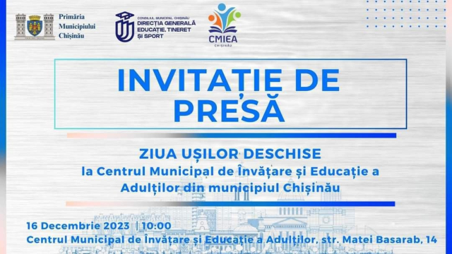 Ziua Ușilor Deschise la Centrul Municipal de Învățare și Educație a Adulților